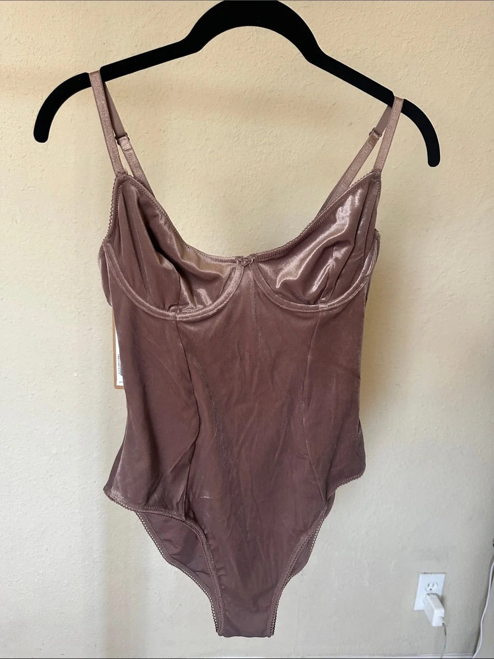 SKIMS Velvet Swim Umber One Piece Swimsuit Size M